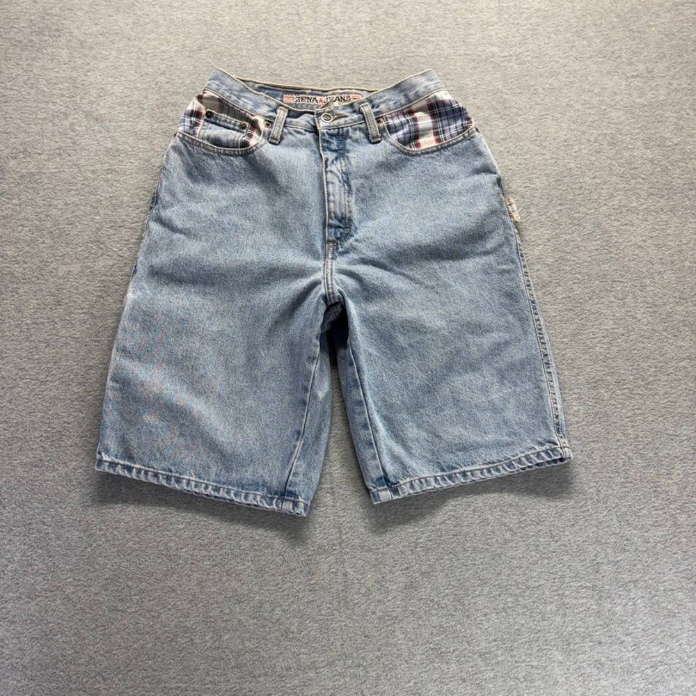 Vintage Zena Jeans Shorts Womens 9 Blue Carpenter Straight Y2K Denim